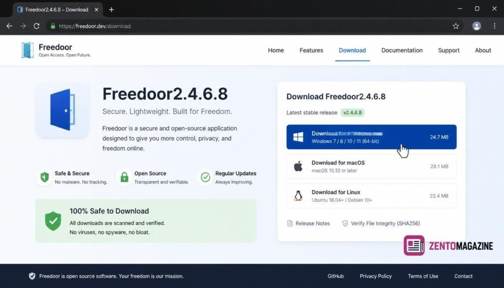 how to install freedoor2.4.6.8 Download the Freedoor2.4.6.8 Package