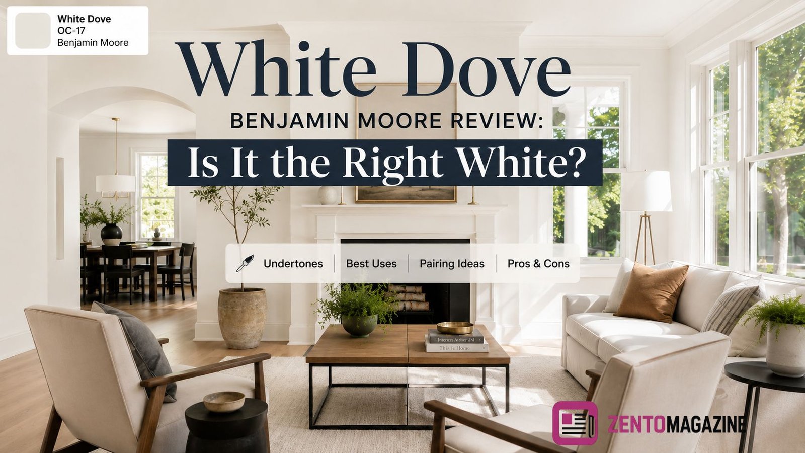 White dove　① White Dove Benjamin Moore Review: Is It the Right White? - zento