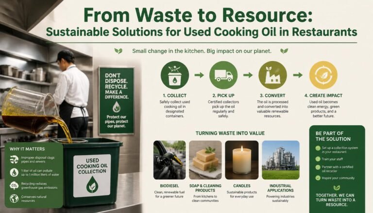From Waste to Resource: Sustainable Solutions for Used Cooking Oil in Restaurants landing page